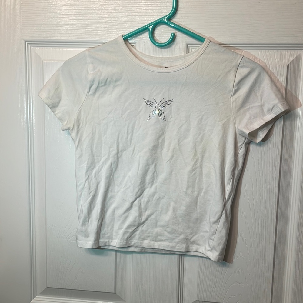 Hollister rhinestone tee, size medium women’s